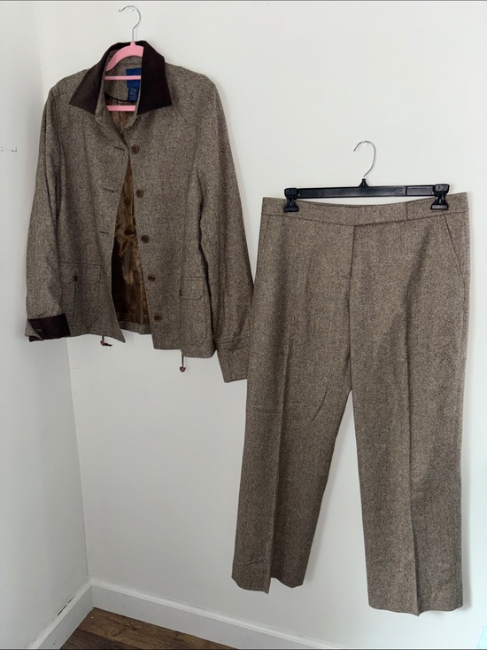 Faconnable Jackets & Blazers - Faconnable Brown Wool Tweed Jacket Sz XL & Pant Sz 12